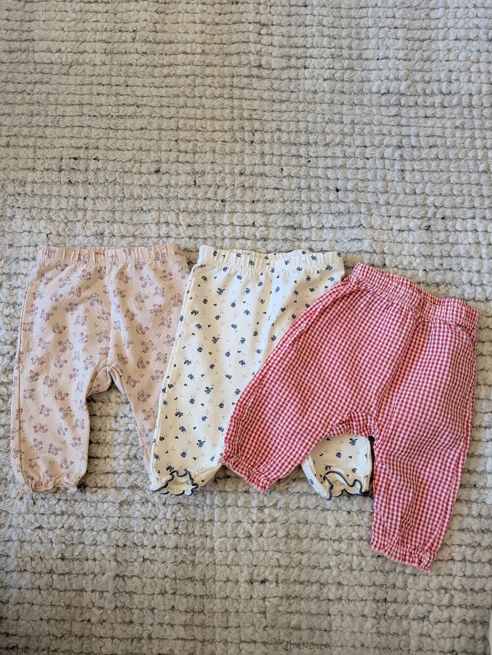 H&M 3-Pack Baby Pull-On Pants - Pink, Cream, Red